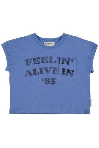 Piupiuchick t'shirt blue w/ "feelin' alive" print | tee