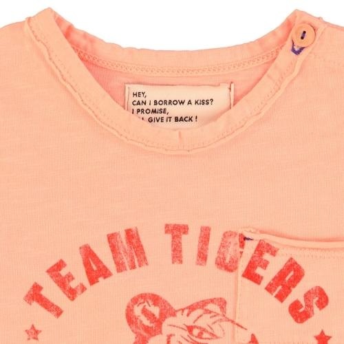 Piupiuchick baby t'shirt pink w/ tiger print | tee-2