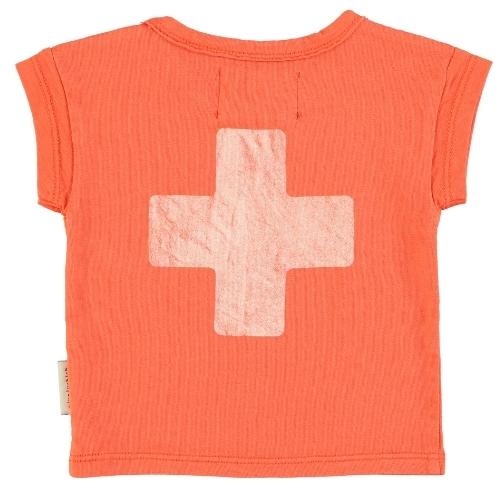 Piupiuchick baby t'shirt orange w/ "first aid" print | tee-5