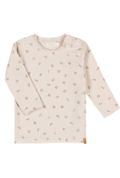Nixnut baby stamp longsleeve dust | shirt