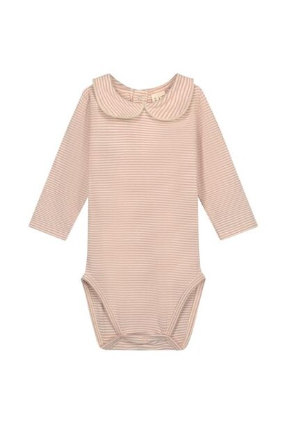 Gray Label baby collar onesie faded pink - cream | romper