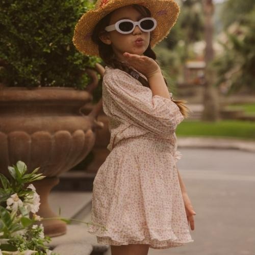 Charlie Petite isis top flower pink yellow | blouse-3