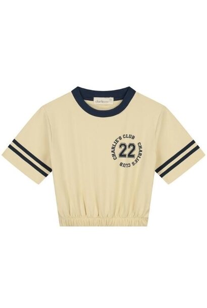 Charlie Petite lianne t-shirt indigo cream | tee