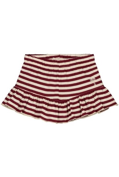 Charlie Petite ines skort stripes bordeaux cream | rok
