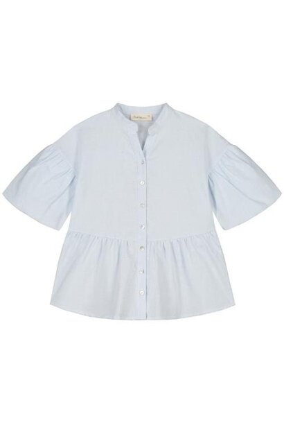 Charlie Petite isabelle dress stripes light blue white | jurk