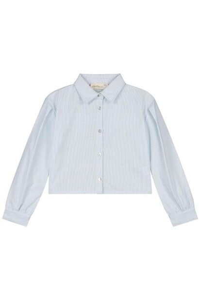 Charlie Petite gaby blouse stripes light blue white | top