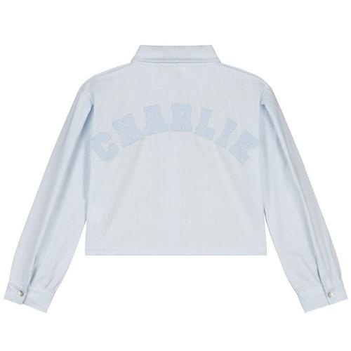 Charlie Petite gaby blouse stripes light blue white | top-9