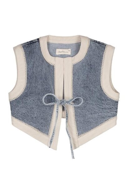 Charlie Petite jay gilet all-over print north blue | vest