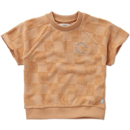 Sproet & Sprout raglan sweatshirt terry blocks nectarine | tee-1