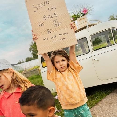 Sproet & Sprout raglan sweatshirt terry blocks nectarine | tee-3