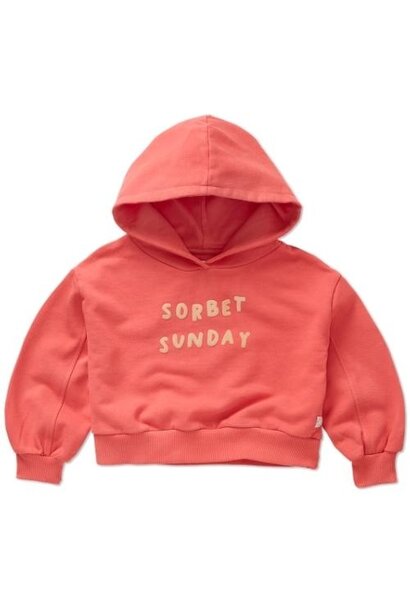 Sproet & Sprout cropped hooded sweatshirt rose petal | trui