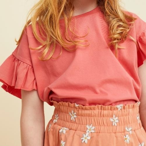 Sproet & Sprout smock skirt daisies print blush | rok-3
