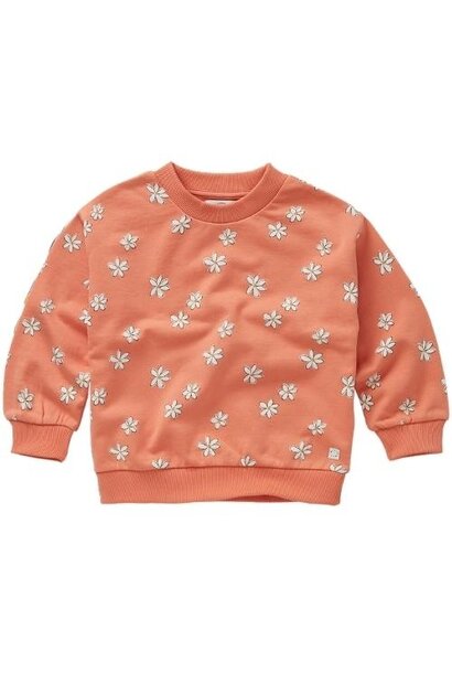 Sproet & Sprout sweatshirt daisies print blush | trui