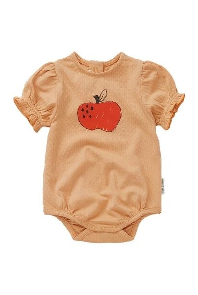 Sproet & Sprout baby romper balloon sleeve apple nectarine | body