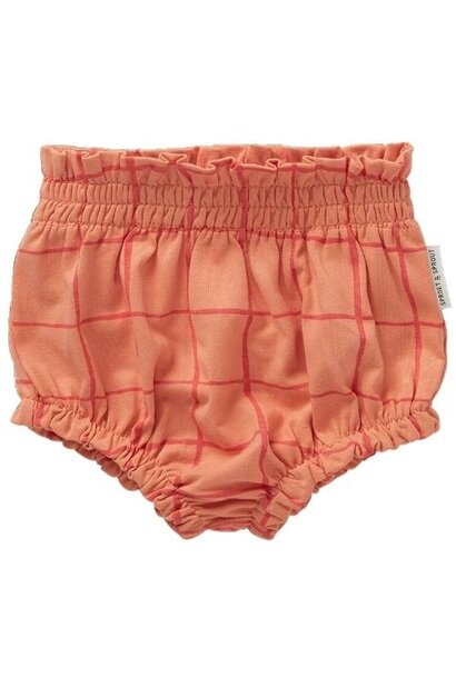 Sproet & Sprout baby smock bloomer check print blush | shorts