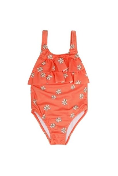 Sproet & Sprout swimsuit chest ruffle daisies print blush | badpak
