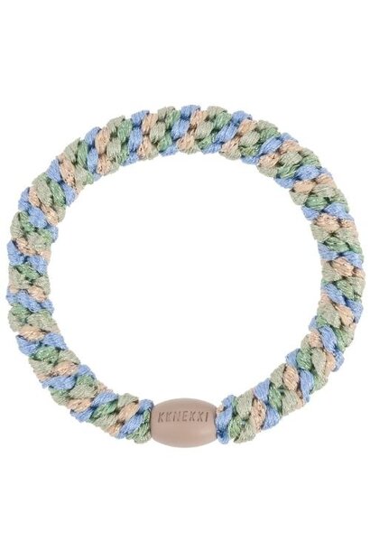 Kknekki haarelastiekje mix glitter pistacio sky blue | hair tie