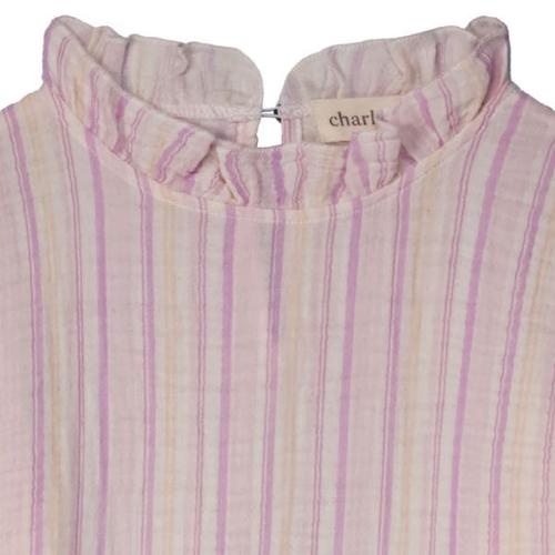 Charlie Petite isis top stripes yellow pink | blouse-2