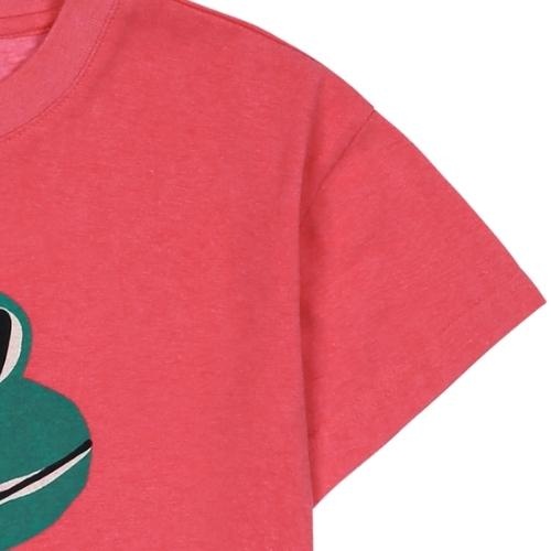 Jelly Mallow smiling frog pigment t-shirt pink | tee-5