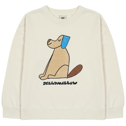 Jelly Mallow mr dog sweatshirt ivory | trui-1