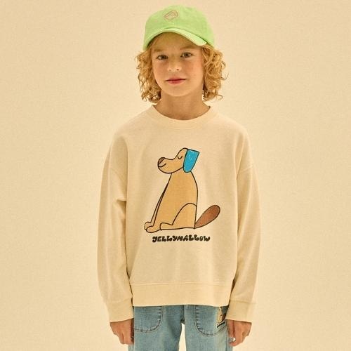 Jelly Mallow mr dog sweatshirt ivory | trui-2