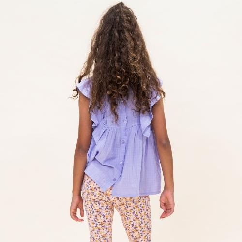 Petit Blush ruffle blouse purple rose | top-3