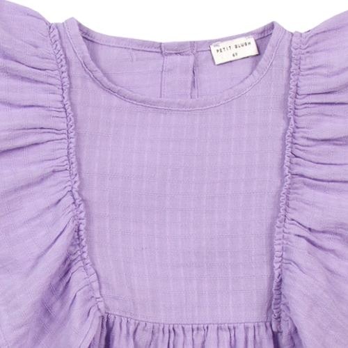Petit Blush ruffle blouse purple rose | top-5