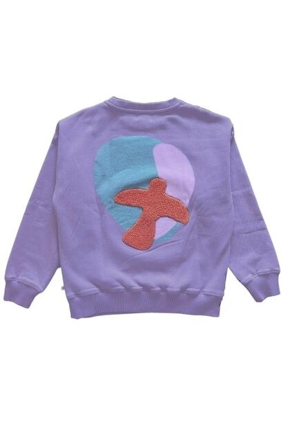 Jenest dream bird sweater mauve purple | trui