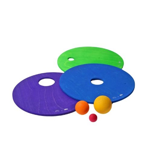 Grimm's x Stapelstein® rolling discs cool classic | houten cirkels-1