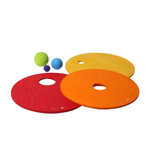Grimm's x Stapelstein® rolling discs warm classic | houten cirkels-1