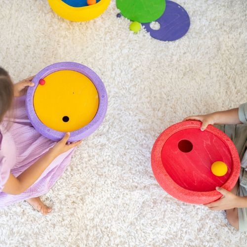 Grimm's x Stapelstein® rolling discs warm classic | houten cirkels-7