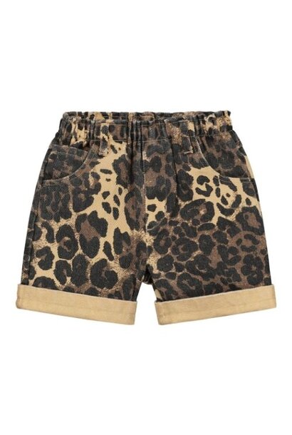 Call me Frankie cmf leopard shorts brown | korte broek