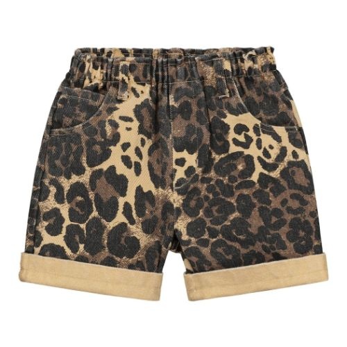 Call me Frankie cmf leopard shorts brown | korte broek-1