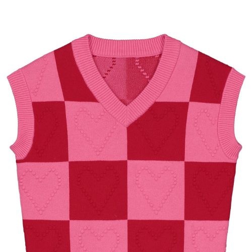 Call me Frankie cmf knitted heart spencer | trui-3