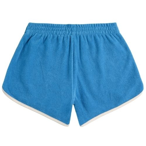 Bobo Choses blue color block terry cloth shorts light blue | korte broek-6