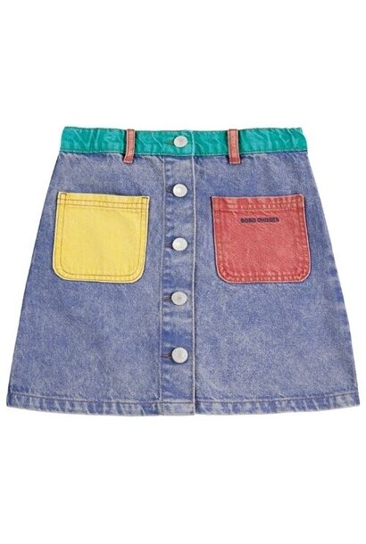 Bobo Choses color block denim skirt multicolor | rok