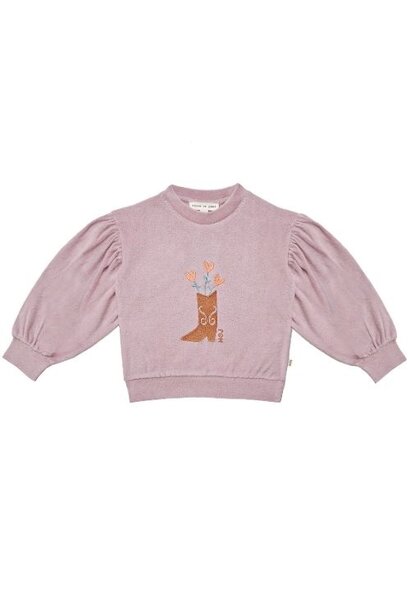 House of Jamie balloon sweater rose lilac | trui