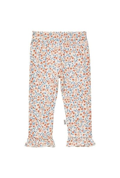 House of Jamie frill leggings peach blush mini floral | broek