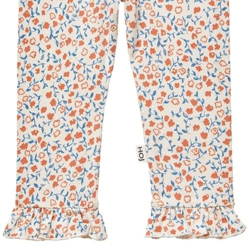 House of Jamie frill leggings peach blush mini floral | broek-5