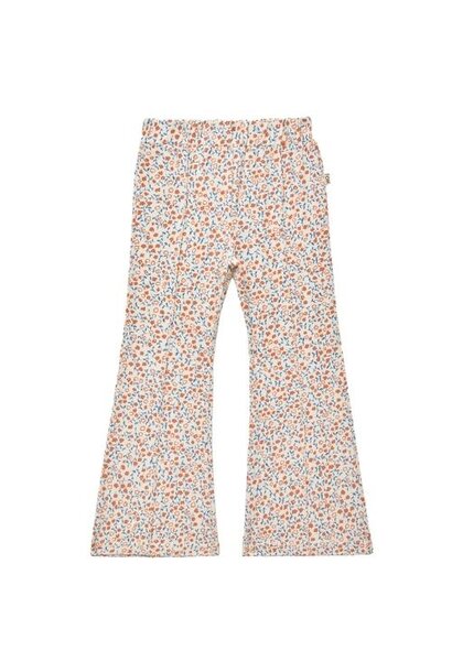 House of Jamie flared pants peach blush mini floral | broek