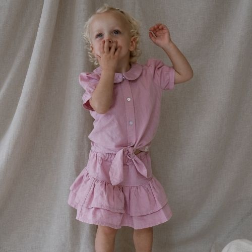 Navy Natural keet skirt rose | rok-2