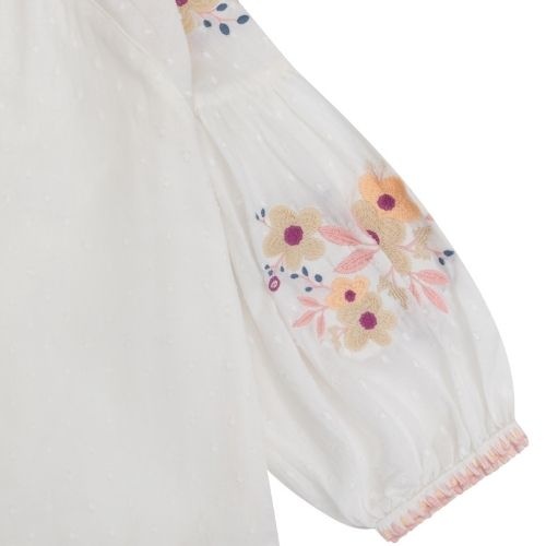 Navy Natural guusje blouse pink flower | top-4