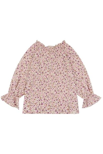 Navy Natural lauren blouse purple flower | top