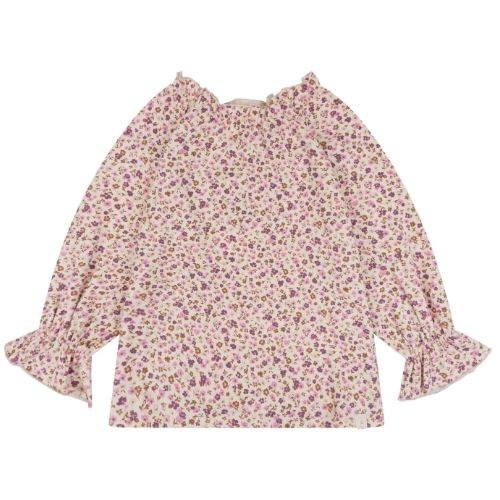 Navy Natural lauren blouse purple flower | top-1