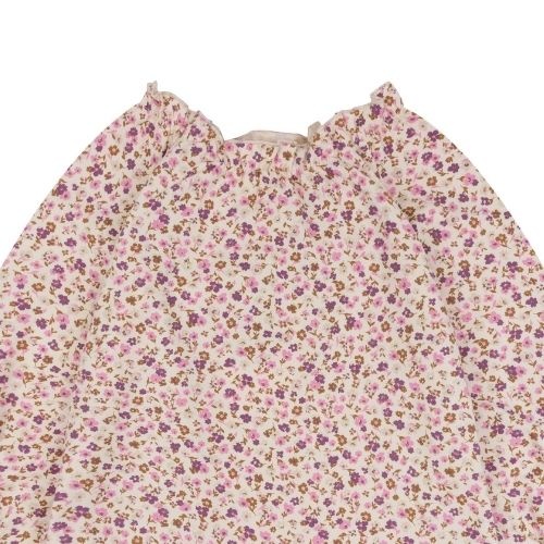 Navy Natural lauren blouse purple flower | top-2