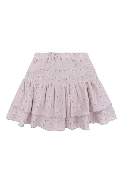 Navy Natural keet skirt flower rose mousseline | rok