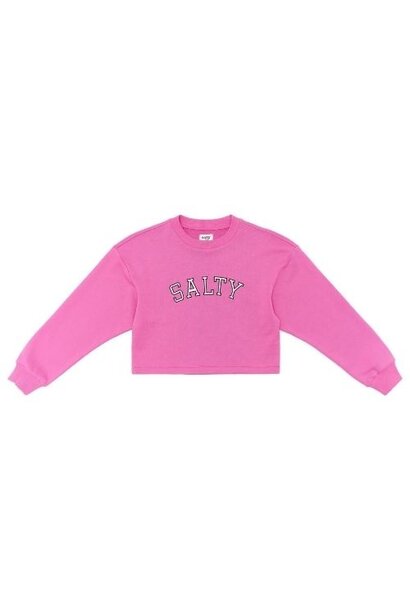 Salty Stitch sweater cropped - pink | trui