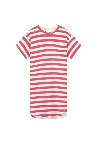 Gray Label pop terry oversized tee dress cherry - cream | jurk