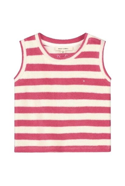 Gray Label pop baby terry tanktop cherry - cream | singlet