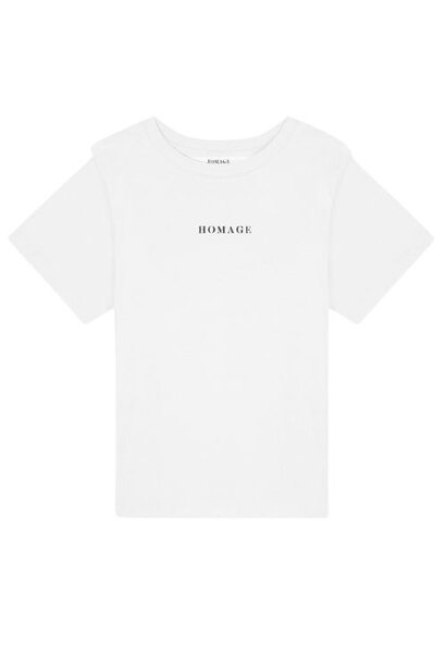 Homage logo tee with shoulder details white | shirt